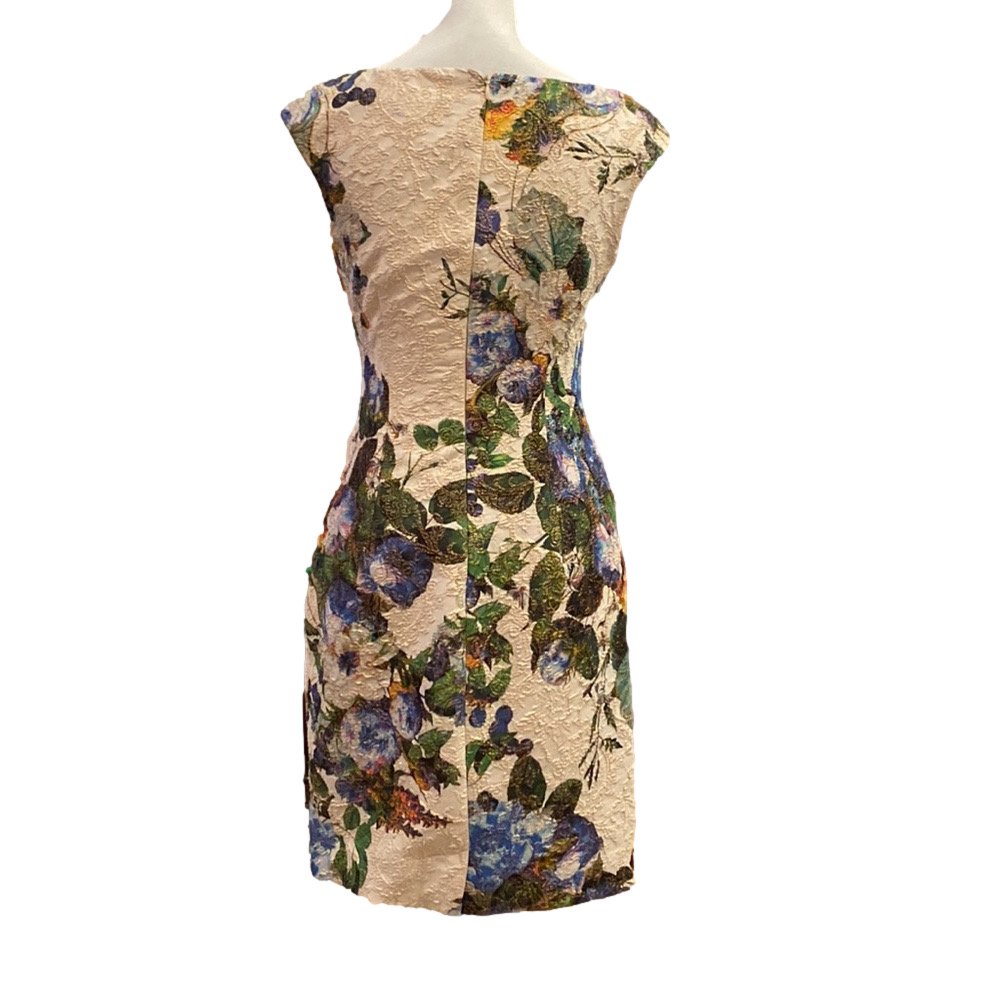 Adrianna Papell fitted floral patterned sleeveless party dress size 4 - Picture 2 of 7